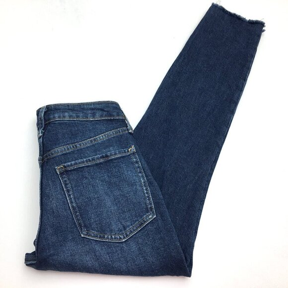 Old Navy Women's Jeans O.G. Straight Leg High Rise Button Fly Distressed size 0 - Picture 8 of 8